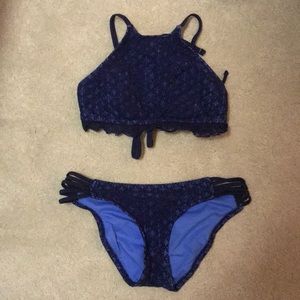Target Blue Halter Bikini Set